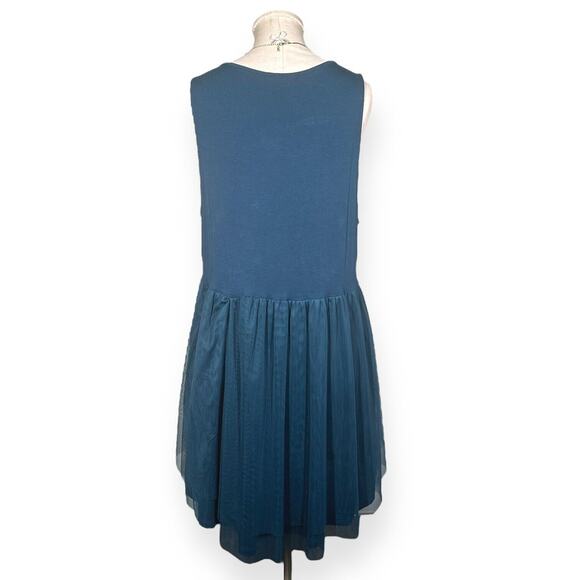 TORRID Teal Green Embellished Babydoll Top Coquette Double Mesh Beaded 2X - Picture 8 of 13